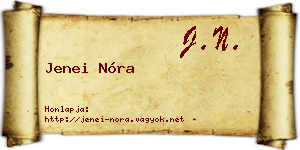 Jenei Nóra névjegykártya