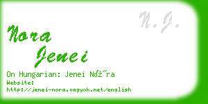 nora jenei business card